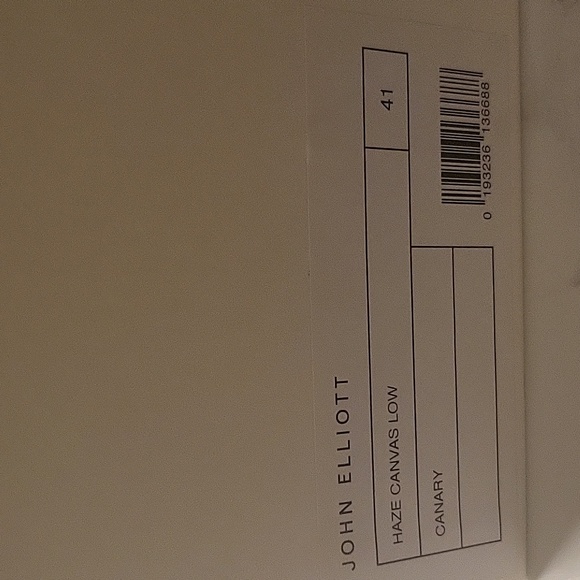 JOHN ELLIOTT HAZE CANVAS LOW TOP SNEAKER CANARY MEN'S SZ 41 - Picture 8 of 17